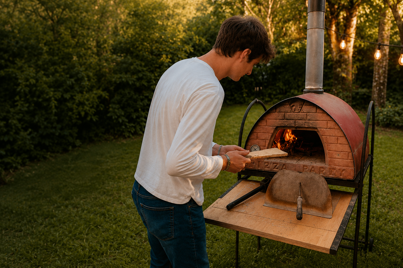 Deine Pizza Party Pizzaofen im Einsatz